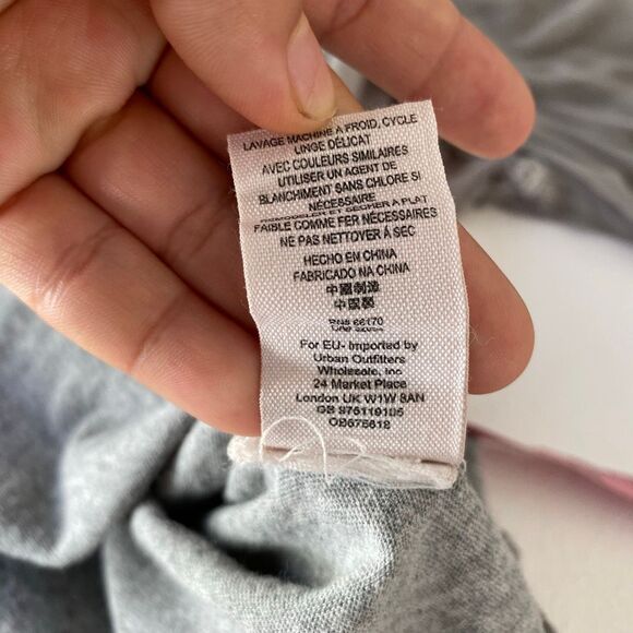 Free People XS Gray Knit Top • Mesh Balloon Sleeve Pullover • Boho Slouchy Casua - Picture 8 of 8